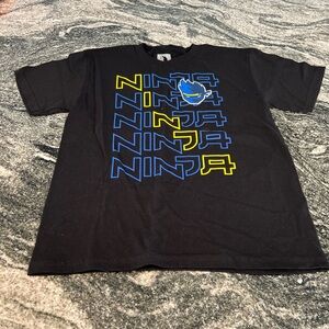 Ninja Black Cotton Kids T-Shirt.  Size S